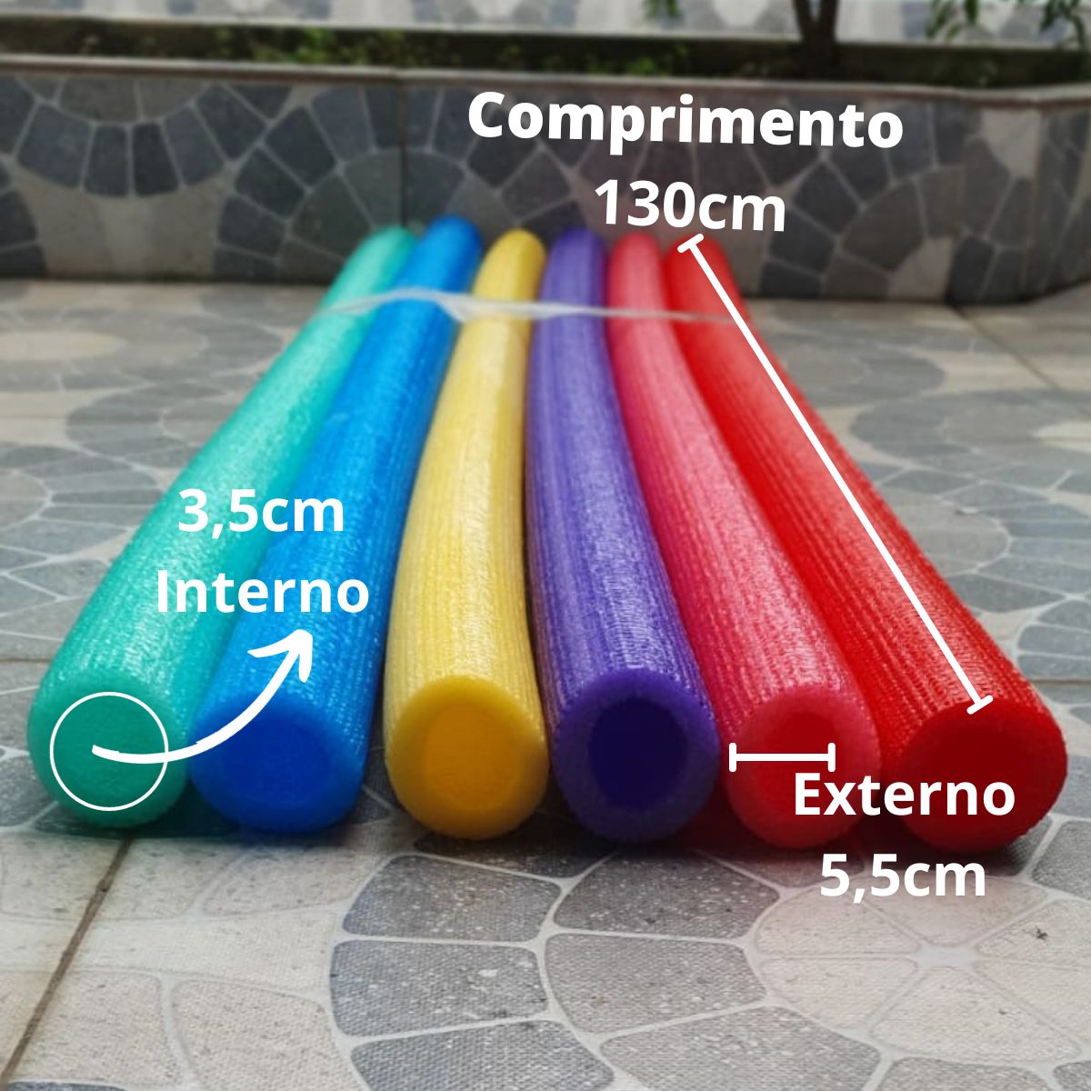 Comprimento total do isotubo: 130cm